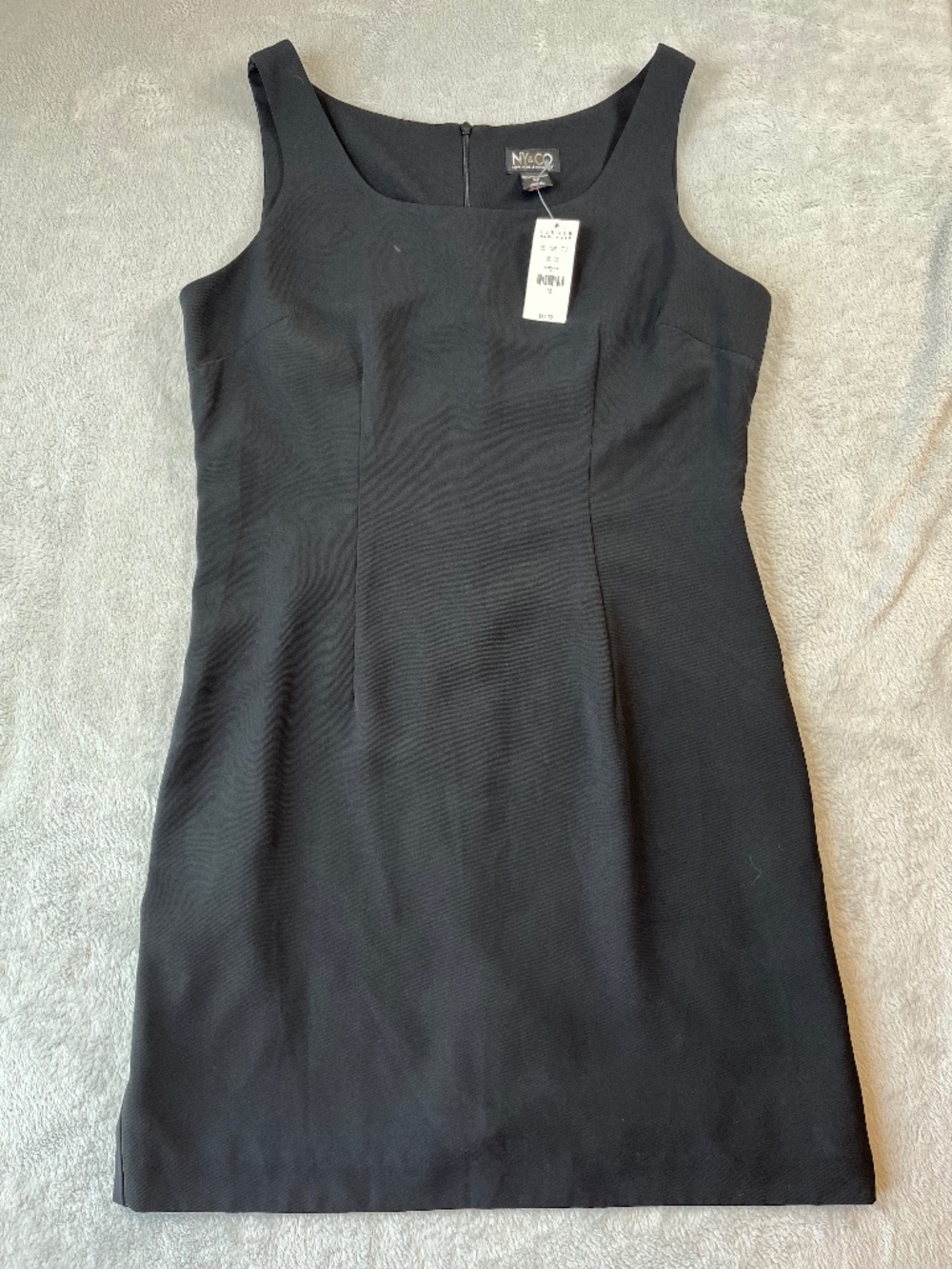 NY & Co Little Black Dress sz 12 Lined Sleeveless Classic Sheath NWT